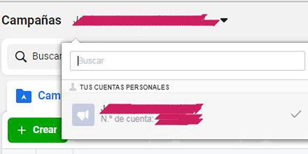 dónde encontrar el identificador de tu cuenta publicitaria de Facebook