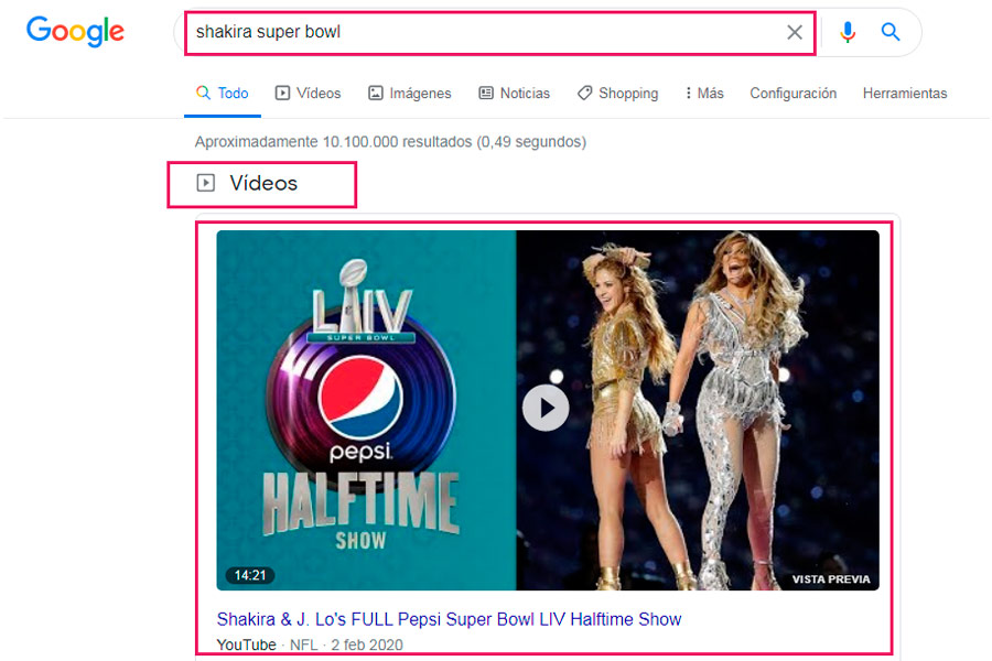 Intención de búsqueda del usuario que quiere ver