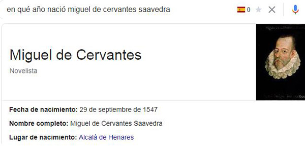 Fragmento destacado en Google