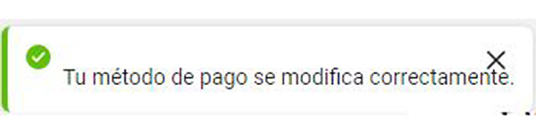 Y así tendrás ya configurada tu forma de pago