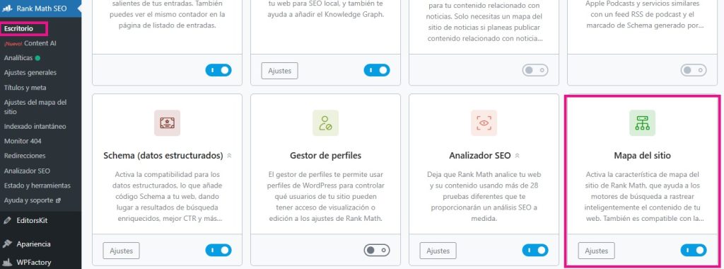 activar imagen en sitemap