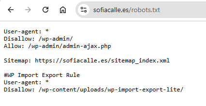 robots.txt de sofiacalle.es 
