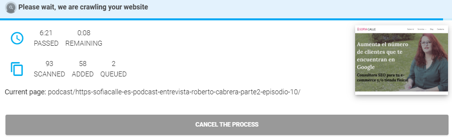 captura de pantalla de la URL xml sitemaps probando a crear un sitemap con mi web sofiacalle.es