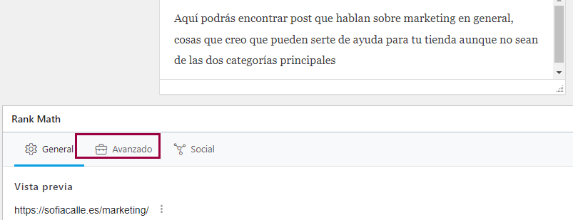 Editar el estado de indexación de una URL en Rank Math - parte 4