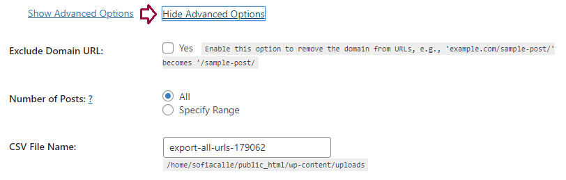 Configurar la exportación de URLs de tu web con el plugin WP All export parte 5 de 5