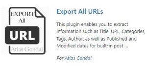 plugin export all urls para WordPress
