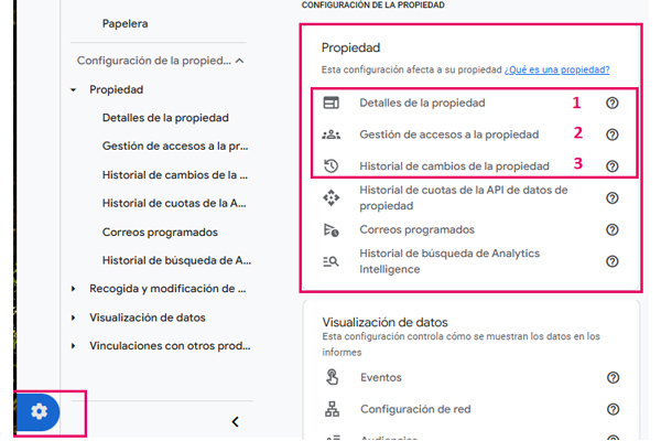 Google Analytics: configuraciones básicas | Sofia Calle - Consultora SEO para tiendas configuracion propiedad GA4 3